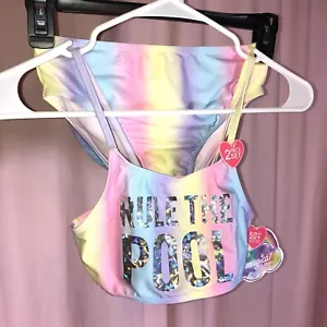 NWT Bmagical Btween Size 10 Swimsuit 2 PC Rainbow Girls Bikini Pastel Swim O4 - Picture 1 of 8