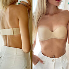 Women's seamless strapless simple tube bra, solid color underwear, push up bra