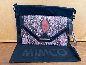 Brand New MIMCO Clutch Bag Trinity Envelope Cow Leather SNAKE  multi ROSE GOLD - Bild 1 von 10
