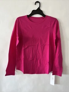 Camiseta Crz Yoga Manga Larga Algodón Pima Rosa Talla Pequeña - Imagen 1 de 6