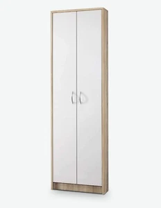 Armadio da ingresso RODOLFO a 2 ante e 4 ripiani, in laminato. LAP 55x190x25 cm - Foto 1 di 1