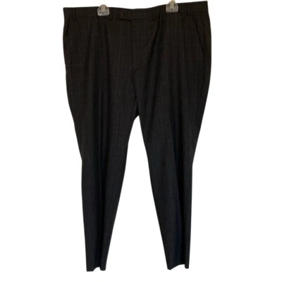 Lauren Ralph Lauren Men's Grey Plaid Dress Pants Size 44x30 Flat Front Office - Image 1 of 4