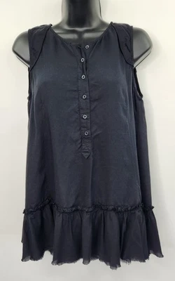 Top Diesel para mujer talla S-M negro rayón Foto 1 de 4