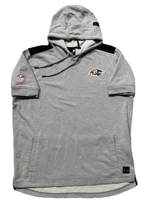 Under Armour Baltimore Ravens Kurzarm Hoodie Sweatshirt. Herren XL. Grau. - Bild 1 von 13