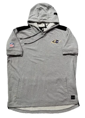 Sudadera con capucha manga corta Under Armour Baltimore Ravens. Hombre XL. Gris. Foto 1 de 4