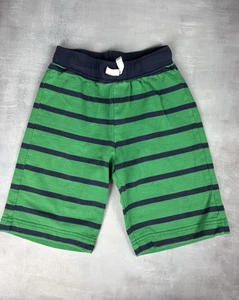 Hanna Andersson Sweatshorts Boys 120 6-7 Blue Green Sweat Shorts Striped 0209 - Picture 1 of 4
