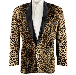 Blazer Abrigo Deportivo Estampado Leopardo Terciopelo Talla 42 AAARDVARK'S De Colección Estampado Animal - Imagen 1 de 21