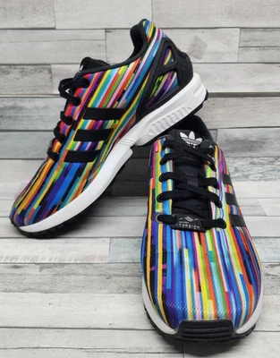 Adidas Torsion ZX Flux Womens 5.5 Running Shoes Multicolor Striped Prism S76289 - Image 1 of 4