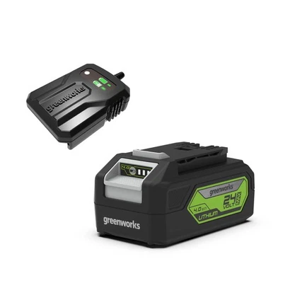 Batería 24V 4Ah G24B4 y Cargador G24UC Greenworks GSK24B4 Starter Kit