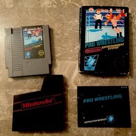 Pro Wrestling Nintendo Entertainment System NES Game Box and Manual