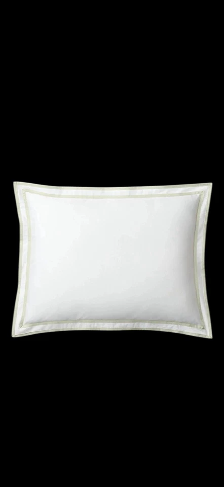 Lauren Ralph Lauren Spencer Cotton Sateen Border Standard Sham White & Sage