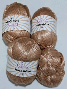 KNITPAL Retro Glam filato scintillante metallizzato - oro rosa, #3 DK 3 1/2 palline 8,8 oz - Foto 1 di 5