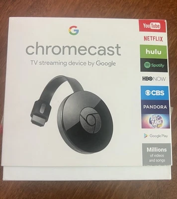 Google Chromecast 2nd Gen HD Media Streamer (GA3A00093-A14-Z01) YouTube Netflix - Image 1 of 4