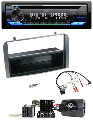 JVC Bluetooth Lenkrad USB DAB CD Autoradio für Alfa 147 GT 07-10 anthrazit Ablag - Bild 1 von 4