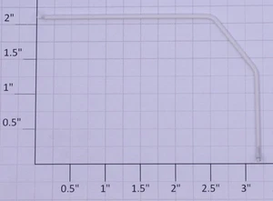 Lionel 85001-424 GP-7 White Right Hand Short Handrail - Picture 1 of 1
