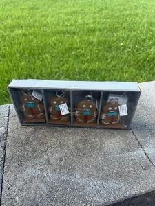 Pottery Barn Mr. Spice gingerbread man Place Card Holders set 4 New in box E1 - Picture 1 of 2