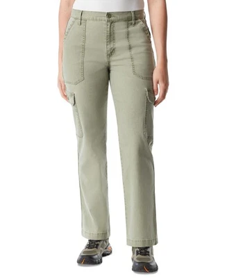 Bass Outdoors Women's High-Rise Canvas Cargo Pants 10 NEW  30211442-CEB - Image 1 of 3