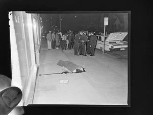 Shooting DEATH vtg 50s 60s Kansas City MO KS KCMO Crime Photo Negative - Picture 1 of 5