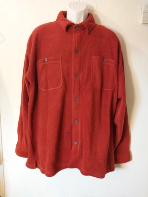 Lot Of 2 Cherokee Large 1 Red & 1 Green Men’s Fleece Vintage Button Up - Image 1 of 4