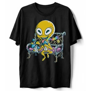 Camiseta Divertida Alien Mushrooms, Camiseta Psicodélica Espacial Humorosa Gráfica S-5XL - Imagen 1 de 17