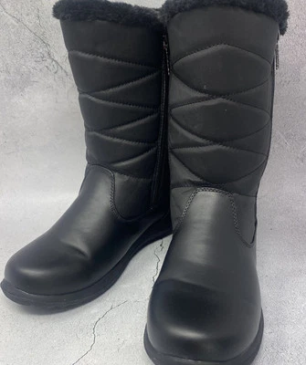 Botas de nieve Sporto Everett negras de invierno acolchadas con cremallera lateral talla 10 M para mujer Foto 1 de 4