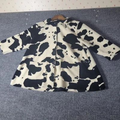 Abrigo Flapdoodles Niñas Talla 6 Estampado Vaca Botón De Colección Foto 1 de 4