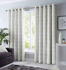 Insulated Heavy Thick Thermal Blackout Curtains Eyelet Ring Top Pair + Tie Backs