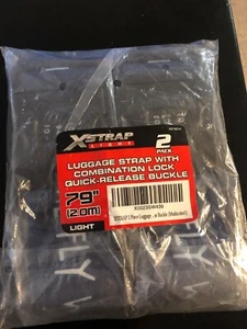 Xstrap Light 2 Pack Luggage Strap With Combination Lock Quick Release Buckle 79” - Picture 1 of 2