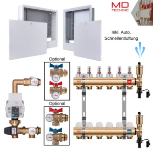FBH-Komplettset: Verteilerschrank Messing HKV & -Pumpengruppe m Autoentlüftung!! - Bild 1 von 29