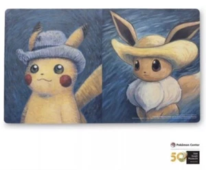 Pikachu & Eevee Selbstporträts Spielmatte Pokemon Center x Van Gogh Museum - Bild 1 von 2