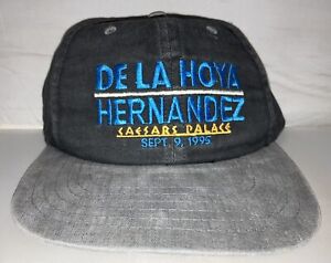 Vintage Oscar De La Hoya Hernandez Caesars Boxen 1995 Druckknopflasche Mütze Kappe 90er selten