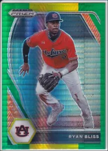 2021 Panini Prizm Entwurf wählt Ryan Bliss grün und gelb Hyperpreis - Bild 1 von 2