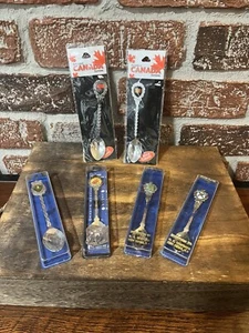 Canadian Lot Of Collectible Souvenir Spoons -Set Of 6 - Silver Plated - Picture 1 of 7