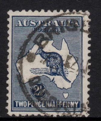 AUSTRALIA 1913-14 2.1/2d INDIGO KANGAROO STAMP  (DIE II) VFU 1st.WMK SG.4 - Image 1 of 3