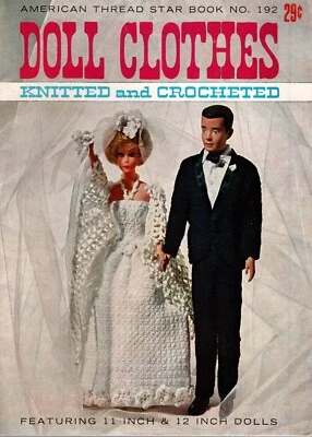 Folleto Vintage Star Bk 192 ROPA MUÑECA 11" y 12" Muñecas Tejido y Patrón Crochet Foto 1 de 4