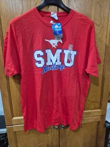 SMU Southern Methodist University Mustangs Graphic T-Shirt Men XL Red Gildan - Picture 1 of 5