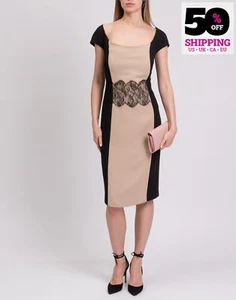 RRP€360 ALCA NEW YORK Crepe Sheath Dress Plus Size 51 2XL Off The Shoulders - Picture 1 of 10