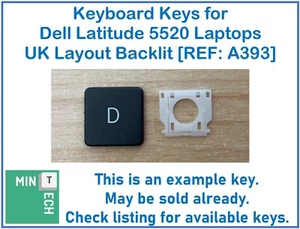 Keyboard Replacement Keys for Dell Latitude 5520 Laptops UK Layout Backlit - Picture 1 of 11