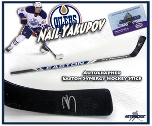 Palo de hockey Easton firmado por Nail Yakupov EDMONTON OILERS con certificado de autenticidad #2 - Imagen 1 de 1
