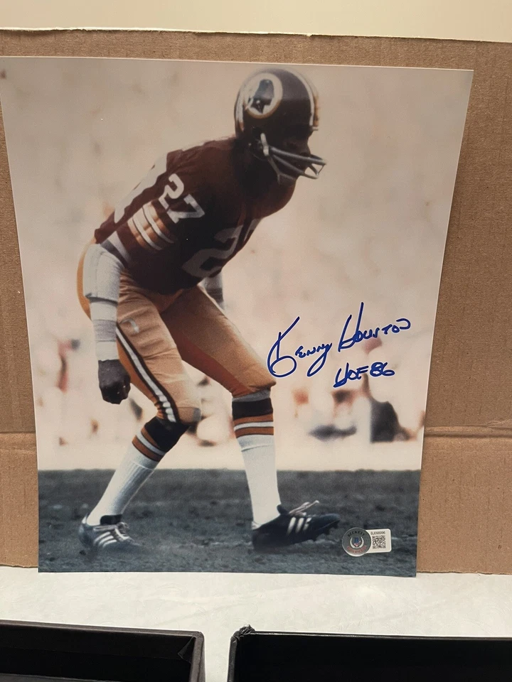 Washington Ken Houston #27 SIGNED 8X10 PHOTO HOF 1986 Beckett Hologram COA - Image 1 of 1