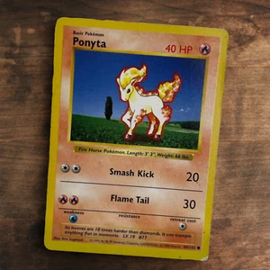 Ponyta 60/102 Pokemon Base Set Unlimited Shadowless Common MP - Picture 1 of 3