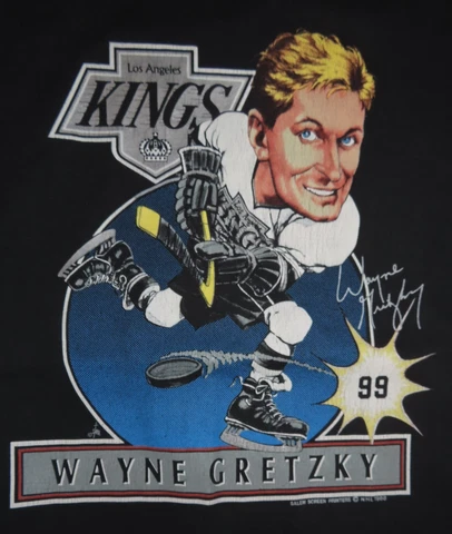 Salem Sportswear Label -1988 WAYNE GRETZKY No. 99 LOS ANGELES KINGS (XL) T-Shirt Cover