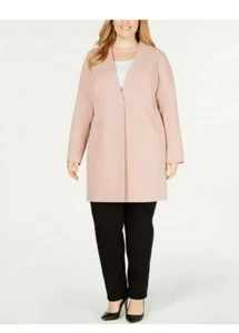 Giacca donna Alfani rosa argilla taglia 28W più bottone singolo doppie tasche $119 #372 - Foto 1 di 2