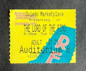 Boleto de película 2001 El Señor de los Anillos La Comunidad del Anillo 25/12/01 - Imagen 1 de 1