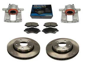 2 X FRONT BRAKE DISC 302mm METALLIC PADS CALIPERS FOR JEEP WRANGLER JK 07-18 - Picture 1 of 1