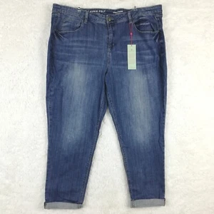 Laurie Felt Womens Jeans Girlfriend Classic Denim Blue Distressed Plus 24W New - Picture 1 of 13