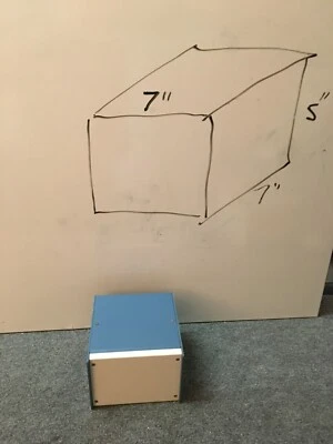 Caixa de metal projeto modular gabinete revestimento a pó alumínio 7"x7"x5" - Imagem 1 de 4