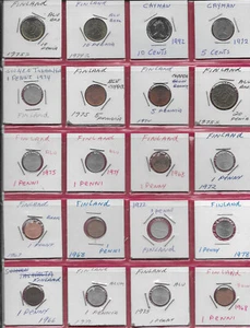 LOTTO DI 20 MONETE DELLA FINLANDIA MIX #3 - Foto 1 di 2