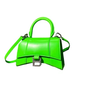 Bolso Balenciaga Reloj de Arena XS Bolso con Asa Superior con Correa Cruzada Verde Neón - Imagen 1 de 24