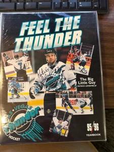 Programa Thunder IHL 1995/96 Las Vegas - Autografiado Patrice Lefebvre - Imagen 1 de 1